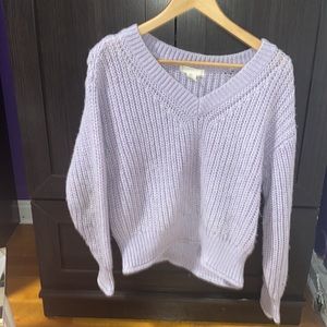 Pastel purple knitted sweater top